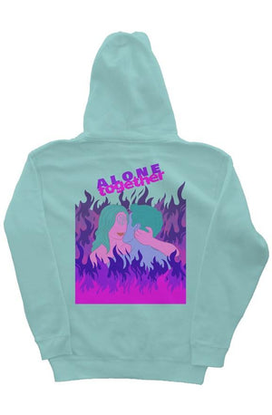 Open image in slideshow, &quot; Alone Together &quot; Design Mens Graphic Pullover Hoodie  | Dazed Empire
