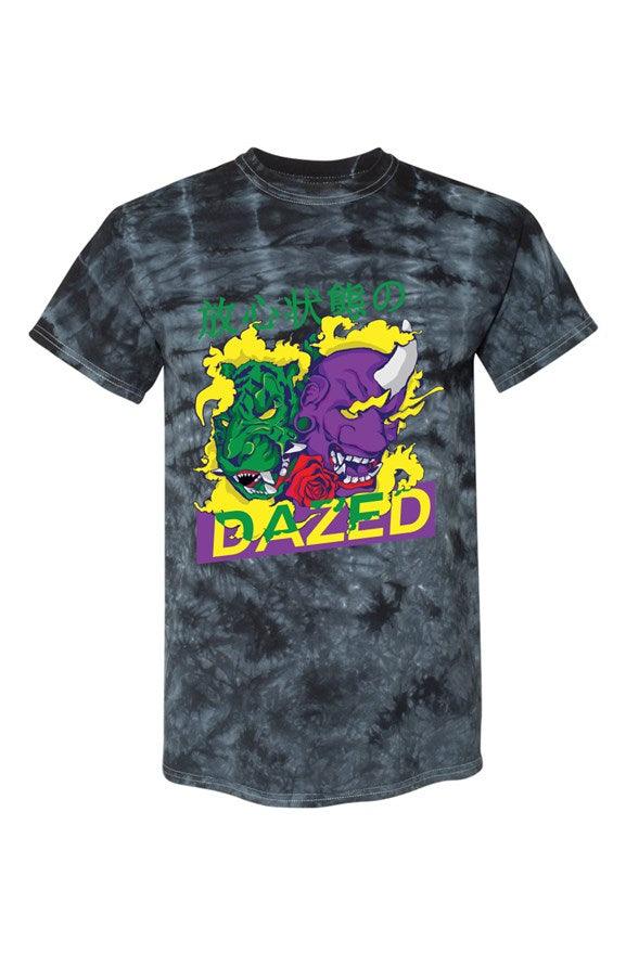 " PWR " Design Graphic Black Crystal Tie-Dye Tee| 