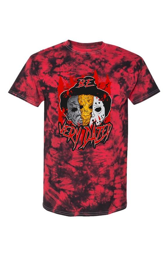 " Be Very Dazed " Design Graphic Red Crystal Tie-Dye Tee| Dazed Empire