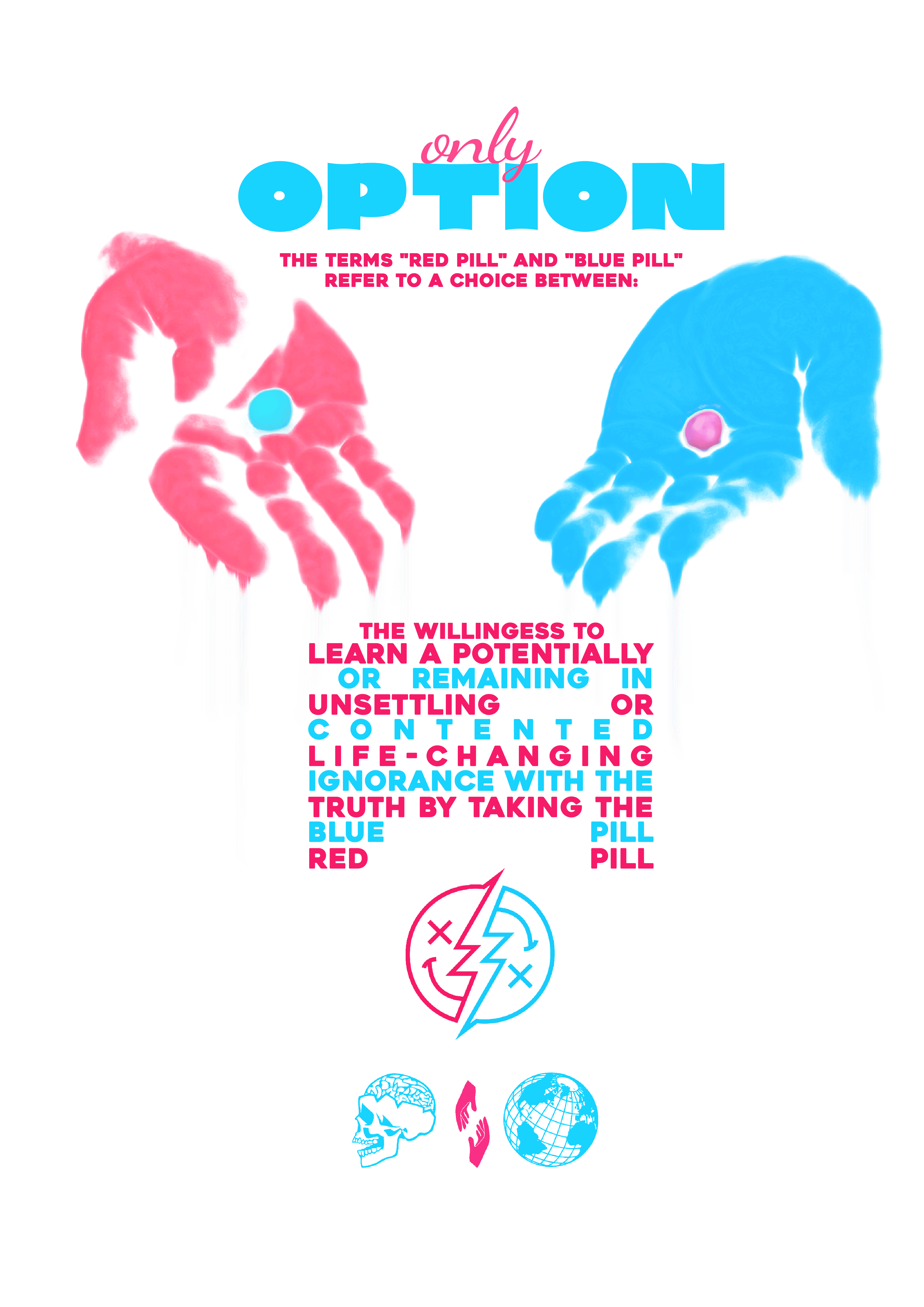 " Only Option " Design Mens Graphic Pullover Hoodie | Dazed Empire - Dazed Empire